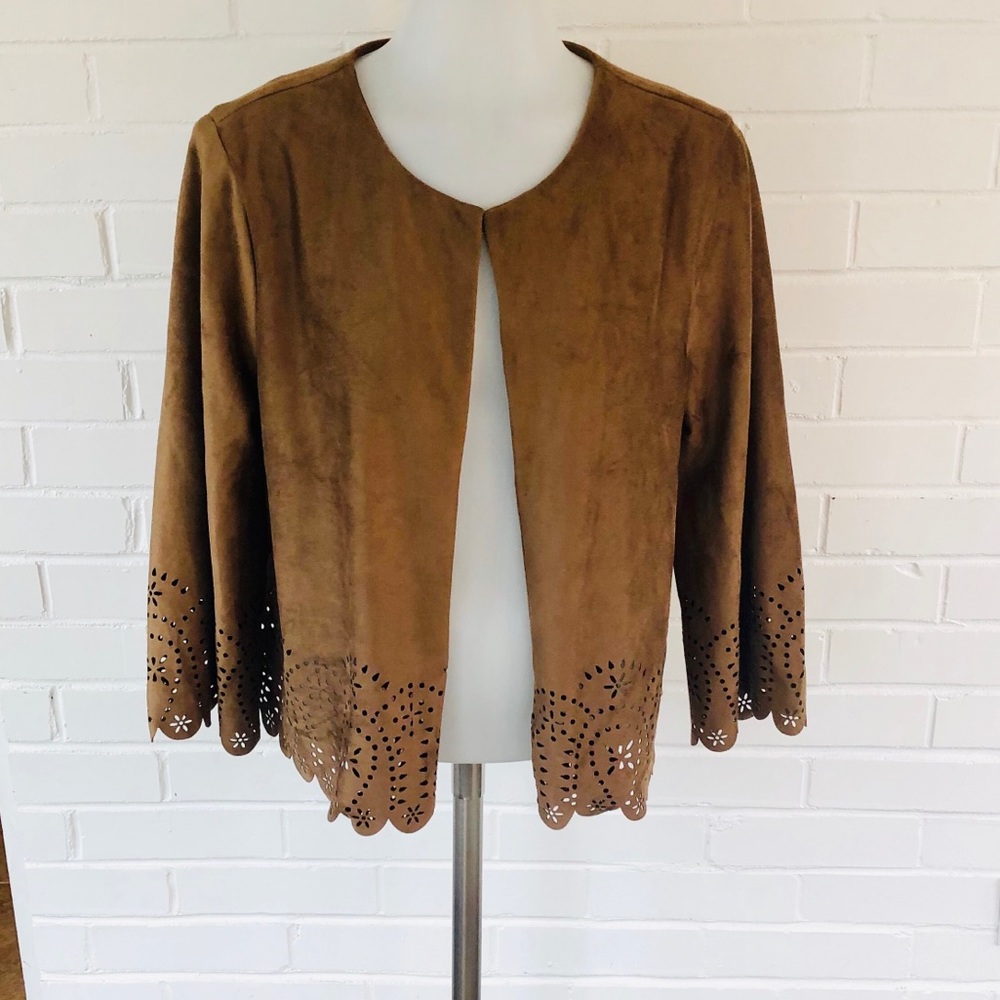 COPY - STYLUS Tan Faux Suede Jacket